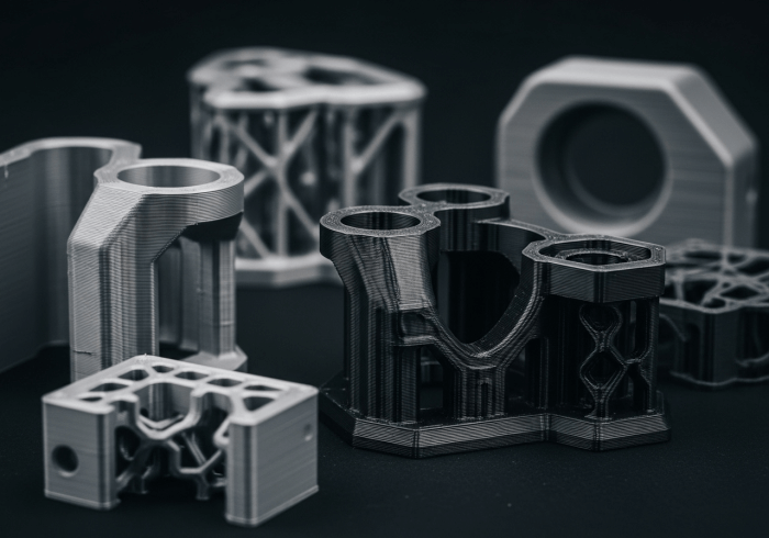 A window frame prototype 3D printed with SLS nylon