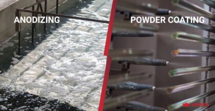 anodized aluminum vs powder coating Honyo