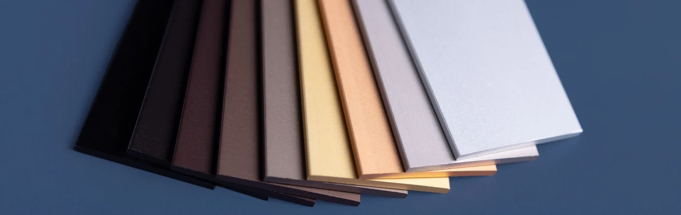 anodized aluminum color samples